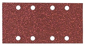 Bosch Accessories 2609256A80 Feuilles abrasives pour Ponceuses vibrantes 93 x 185 Nombre de trous 8 Grain 40 Lot de 10 feuilles