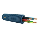 Gaine ICTA préfilée 4x1,5mm² - Ø16mm - HO7V-U - bleu-noir-rouge-vert/jaune - couronne 100 m PM PLASTIC MATERIALS