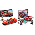 LEGO 76914 Speed Champions Ferrari 812 Competizione, Sports Car Toy Model Building Kit, Collectible Race Vehicle Set & 76244 Building Set, Marvel Miles Morales vs. Morbius, Spider-Man Building Toy