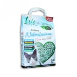 LifeGreen Litière Naturelle pour Chat 2 kg Thé Vert, avec Fibre de Pois et amidon de maïs, végétal, biodégradable, aggglomérant, 3,8L, élimine Les odeurs