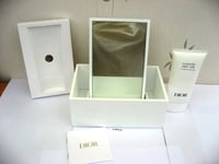 Christian Dior Beautiful White Lacquered Wooden Box  With Mirror & Cleanser BNIB