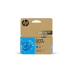 Hewlett Packard HP 937e EvoMore Cyan Original Ink Cartridge (4S6W6NECE1)