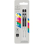 Parker S-GEL Pen Refill 0.7 mm Ballpoint Black Pack of 2