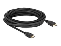 Delock - High Speed - Hdmi-Kabel Med Ethernet - Hdmi Hann Til Hdmi Hann - 5 M - Svart - 8K 60Hz Støtte, Up To 48 Gbps Data Transfer Rate