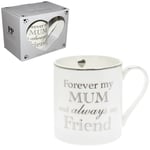 Heart to Home Lesser & Pavey Forever My Mum Silver Design China Mug Gift Box