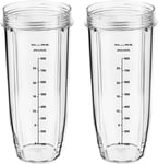 32OZ Tall Cups Compatible with Ninja Auto iQ Blender 950ml cups 2 pack