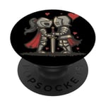 Joli costume de chevalier pour les fans de chevaliers médiévaux PopSockets PopGrip Adhésif