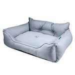 UNITED COLORS OF BENETTON. Pets | Hundebett | Grau | Maße 75x60x20 cm | Ergonomisches Bett für Mittelgroße Hunde | Maschinenwaschbarer Bezug