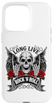 Coque pour iPhone 15 Pro Max Long Live Rock And Roll Rock&Roll Vintage Guitares électriques