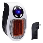 Ineasicer - Mini Chauffe-air Électrique Socket, Mini Chauffage Soufflant 350w, Système Thermostatique, Affichage led, Protection Contre Surchauffe