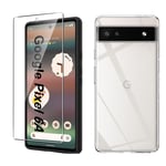 Pack coque transparente en TPU et vitre protection écran en verre trempé pour Google Pixel 6A 5G - XEPTIO - Neuf