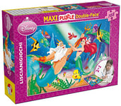 Lisciani- The Little Mermaid Disney Princess Recto/Verso SIRENE-31788, 31788, Maxi Puzzle La Petite Sirène 108 pièces