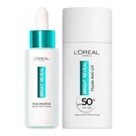 L'Oréal Paris - Routine Anti-Taches - Sérum & Fluide Anti-UV SPF50+ - Enrichie en Niacinamide - Protège & Unifie - Pour Tous Types de Peau - Bright Reveal