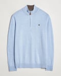 Morris John Merino Half Zip Light Blue