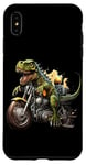 Coque pour iPhone XS Max T-Rex Tyrannosaurus Dinosaure Dino Rex équitation une moto