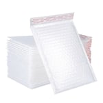 50 st Kuvert med bubbelplast, stötsäkra förpackningskuvert, förvaringsficka (vit) Vit 18X25CM White 18X25CM