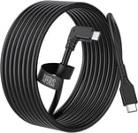 Link Câble pour Oculus/Meta Quest 2/Quest 1, 5M USB C à USB C Cable Link, Transfert de Données à Grande Vitesse et Cordon de Charge, Accessoires pour Casque VR Gaming PC/Steam VR