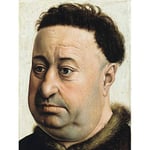 Master Of Flemalle Portrait Of A Fat Man Großer Kunstdruck Poster Wanddekoration Premium Wandbild