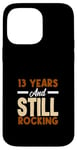 Coque pour iPhone 14 Pro Max 13e anniversaire 13 ans et toujours à bascule