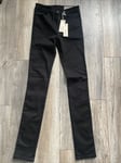 diesel Womens Skinny  jeans Size 8 W24 L32 Black Super Slim Zip Fly  New