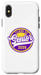 Coque pour iPhone X/XS T-shirt Senior Class Of 2029 High School College Senior