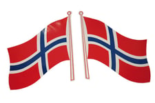 Klistermerke Norsk flagg 14x12 cm