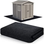 Haull Outdoor Storage Shed Floor Mat Waterproof Outdoor Carport Mat Thickened Soft Patio Furniture Mat Washable with Non Slip Backing, Storage Shed Not Included (6 x 4 ft)