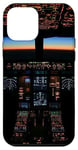 Coque pour iPhone 12 mini Avion Cockpit Vol Esthétique Night Instruments Pilote