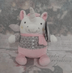 B5/ Mots D'Enfants /Peluche / Doudou /Licorne/Rose et Grise