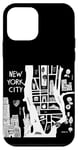 Coque pour iPhone 12 mini Profitez de New York City The Big Apple Street Food Doodles Map