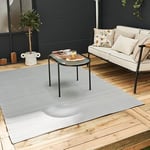 THE RUGS Urban Collection Outdoor Rug - Easy to Clean, Waterproof Plastic Outdoor Rugs for Garden, Patio, Balcony, Camping - Contemporary Plastic Straw Rug - Mono Grey, 150x220cm