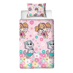 Paw Patrol Rotary Flowers Påslakan Set Enkelsäng Rosa/Flerfärgad Pink/Multicoloured Single