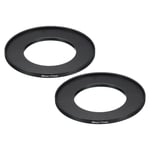 49mm-77mm Metal Step Up Ring, 2 Pcs Camera Lens Filter Adapter Ring Black