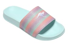 KangaROOS Femme K-Slide Shine Diapositives, Mint/Rainbow, 37 EU