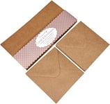 Trimcraft Colombe Craft Mini Cartes avec enveloppes Kraft 3.5 "x 3.5"