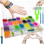 DIY - Loom Bands - 4400st - Rubber band kit - multifärg