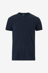 Superdry - T-shirt Vintage Logo Emb S/S Henley - Blå