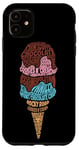 iPhone 11 Ice Cream Word Cloud Cone Chocolate Vanilla Strawberry Mint Case