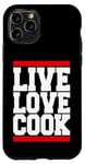 Coque pour iPhone 11 Pro Live Kitchen Love Cook Toque de chef 5 étoiles Cuisine