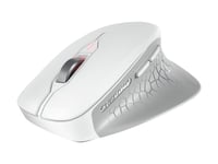 Cherry Stream Mouse Comfort - Mus - Ergonomisk - Høyrehendt - Optisk - 6 Knapper - Trådløs - 2.4 Ghz - Usb Trådløs Mottaker - Hvit/Grå