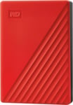 WD My Passport 4 TB, hard disk (red, Micro USB 3.2 B gene 1)