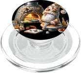 Pizza Baker Dad Gnome With Hot Stone Pizza Oven Italy Travel PopSockets PopGrip pour MagSafe