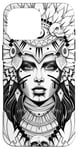 iPhone 16 Pro Max Aztec Warrior Queen Blackwork Tattoo Flash Case