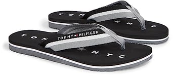 Tommy Hilfiger Women Tommy Loves NY Beach Sandal Flip-Flops, Black (Black), 39 EU