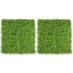 CHRISTOW Garden Foliage Artificial Living Wall Panels, Privacy Screening, Fence Covering Decoration, Indoor Outdoor, Waterproof UV Protected, 1m x 1m (2 Sets of 4 50cm x 50cm)