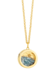 Rachel Jackson London Personalised Blue Topaz North Star Amulet Necklace, Gold/Blue