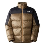 The north face m diablo recycled down jacket (herre) - almond butter/tnf black  - M - Naturkompaniet