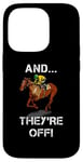 iPhone 14 Pro And They're Off Horse Racing Games Funny Sports Fan Gift Case