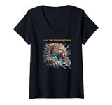 Womens I Am The Enemy Within Leopard Cat V-Neck T-Shirt