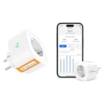 Refoss Prise Connectée WiFi, Prise Intelligente Compatible avec HomeKit, Prise Programmable avec Mesure de Consommation d'Énergie